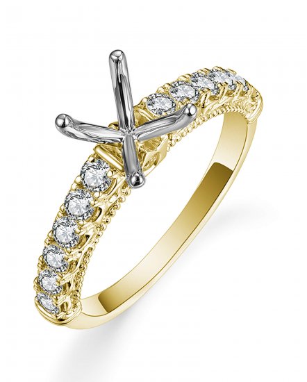 SEMI MOUNT DIAMOND ENGAGEMENT RING (TR4748)